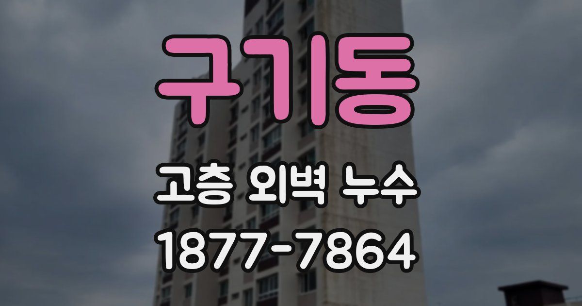 구기동 고층 외벽 누수