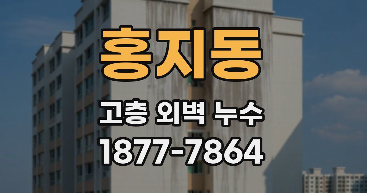 홍지동 고층 외벽 누수