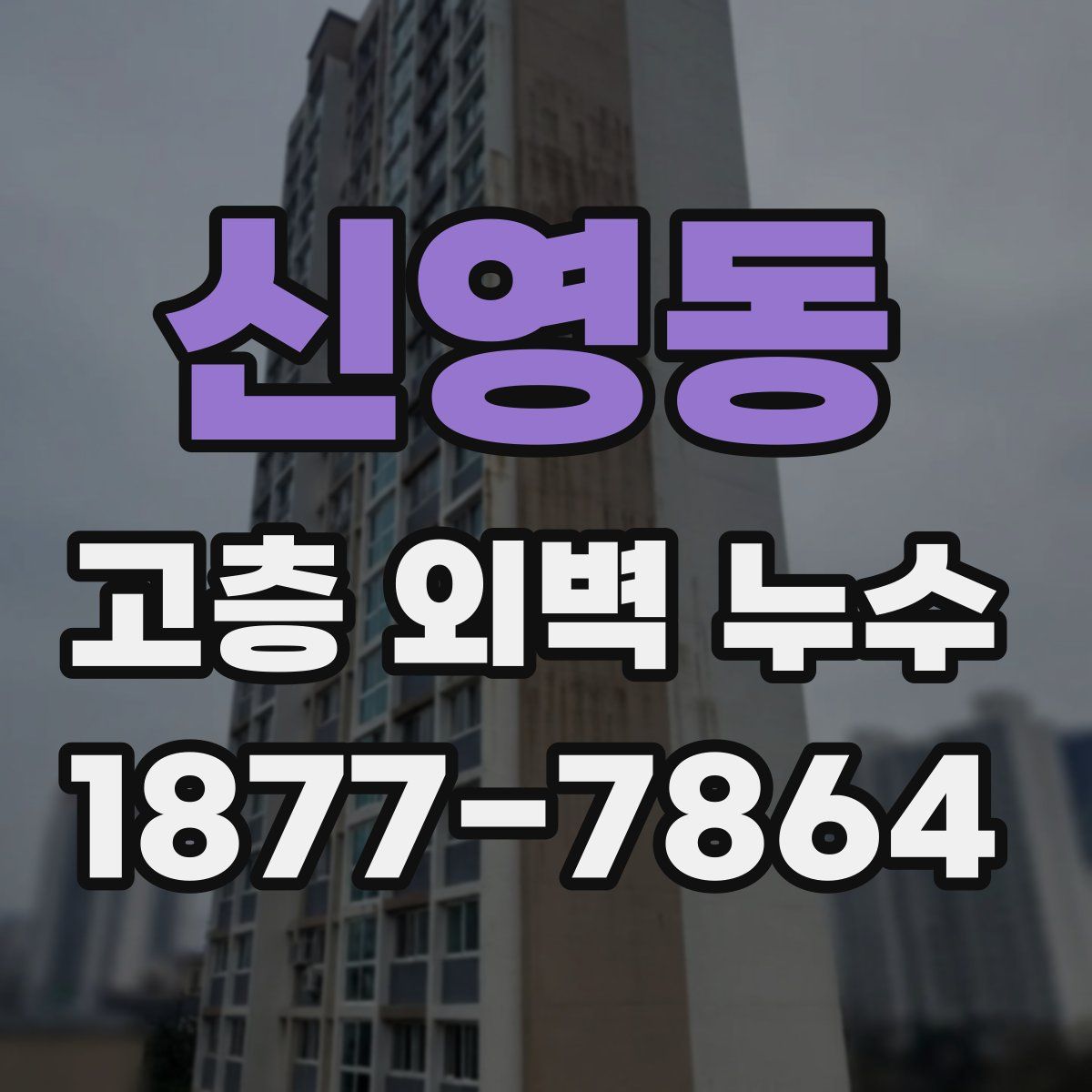 신영동 고층 외벽 누수