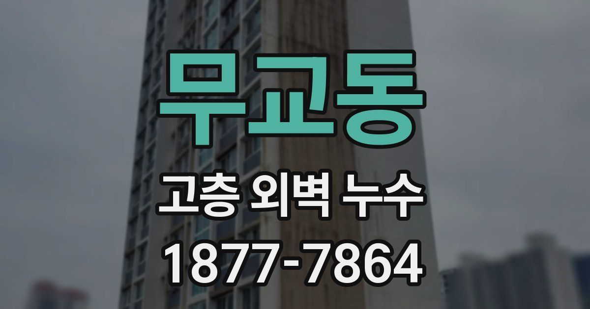 무교동 고층 외벽 누수