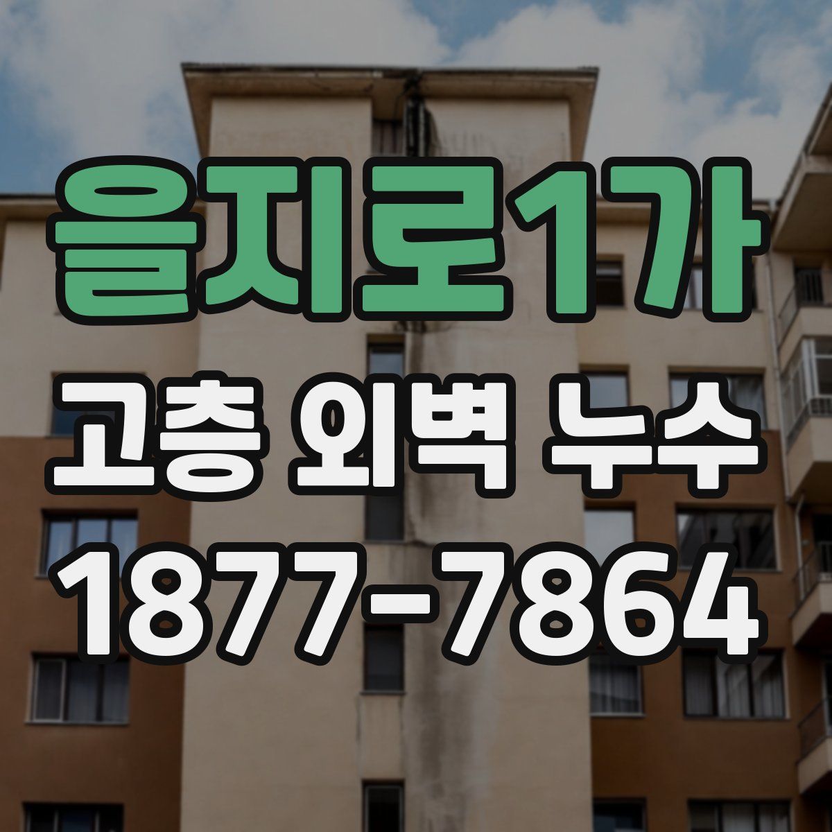 을지로1가 고층 외벽 누수