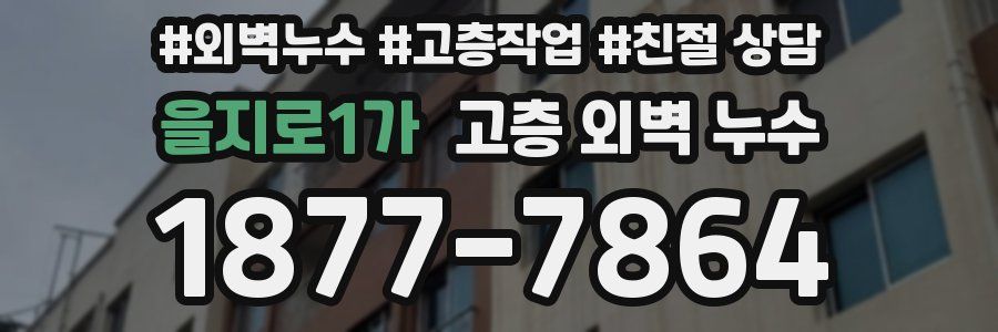 을지로1가 고층 외벽 누수