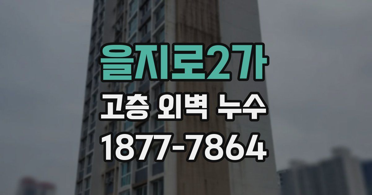 을지로2가 고층 외벽 누수