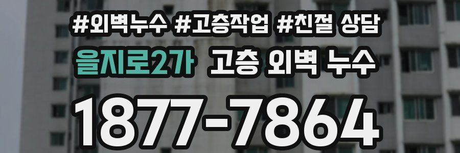 을지로2가 고층 외벽 누수