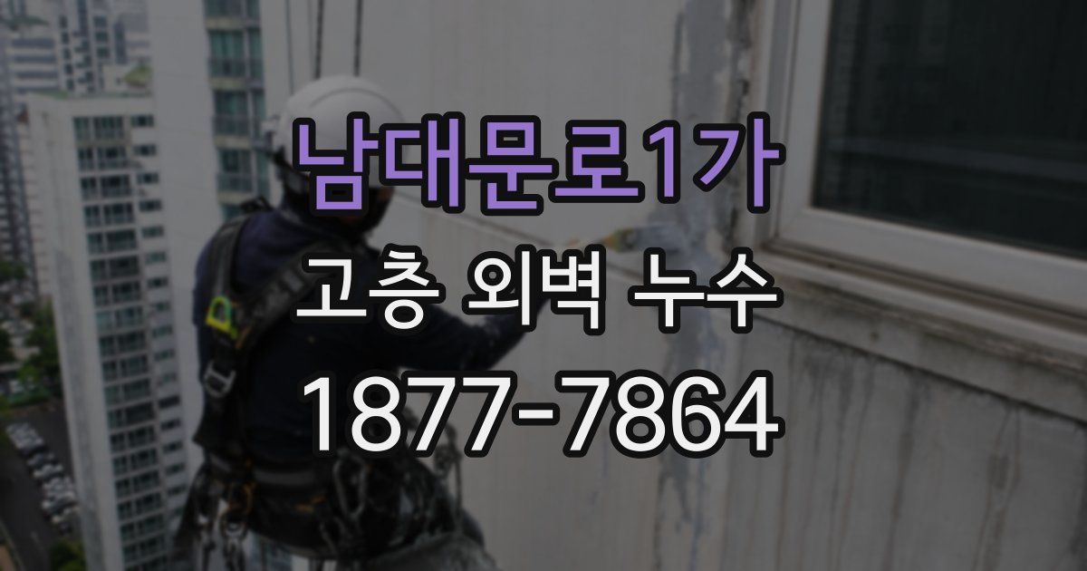 남대문로1가 고층 외벽 누수