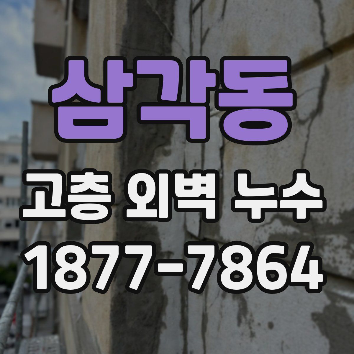 삼각동 고층 외벽 누수