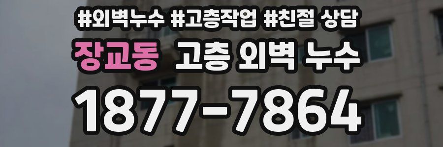 장교동 고층 외벽 누수