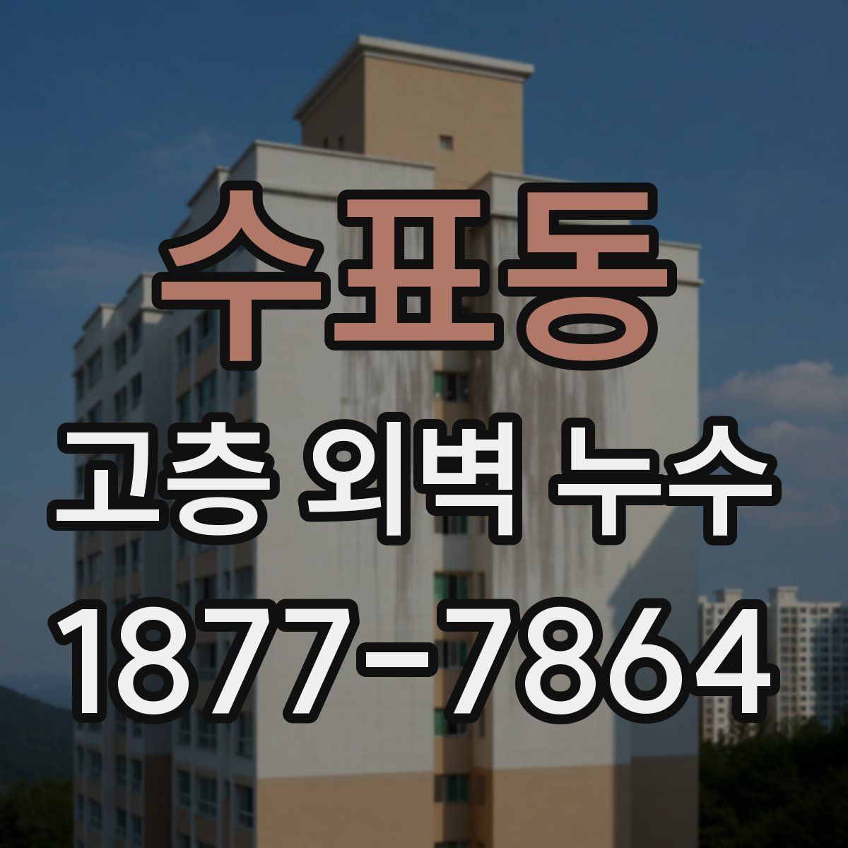 수표동 고층 외벽 누수
