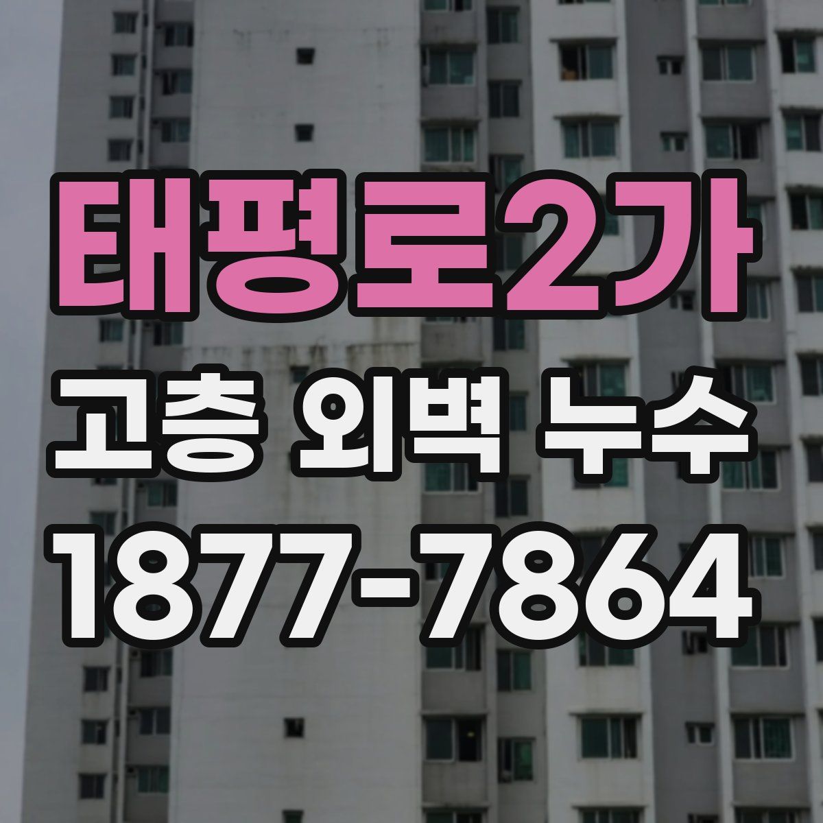 태평로2가 고층 외벽 누수