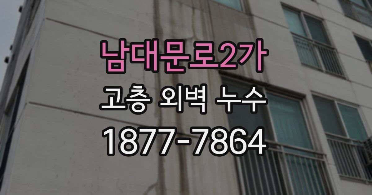 남대문로2가 고층 외벽 누수