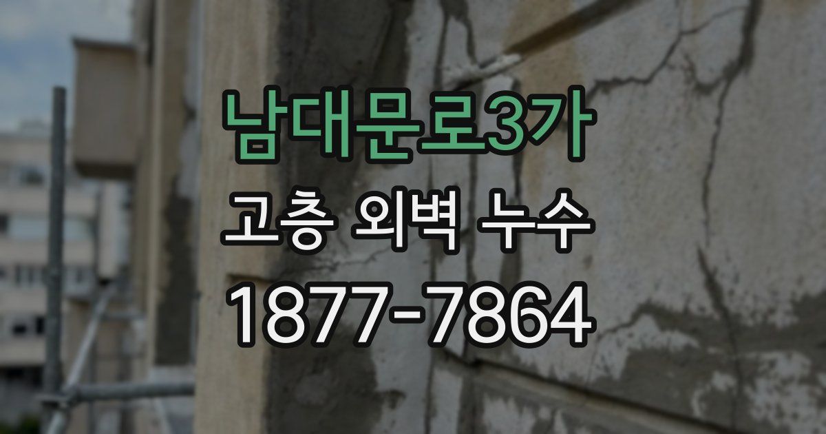남대문로3가 고층 외벽 누수