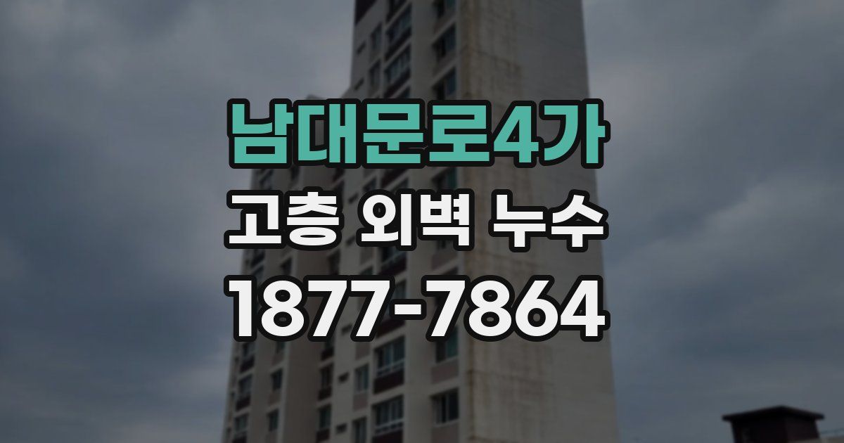 남대문로4가 고층 외벽 누수