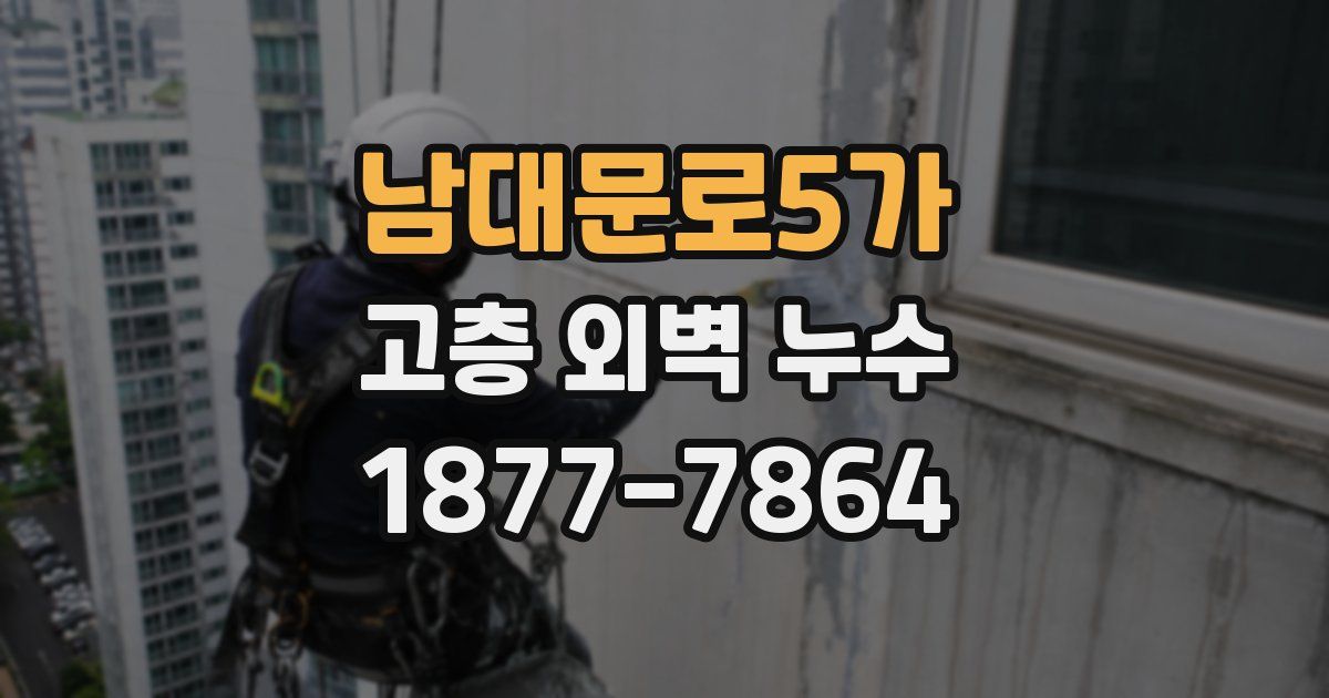 남대문로5가 고층 외벽 누수