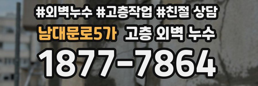 남대문로5가 고층 외벽 누수