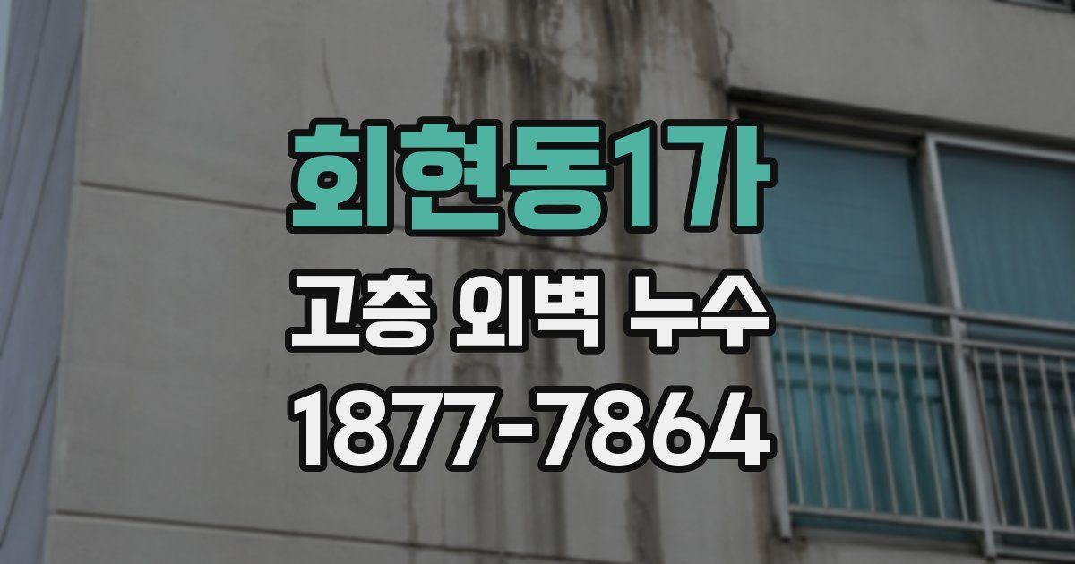 회현동1가 고층 외벽 누수