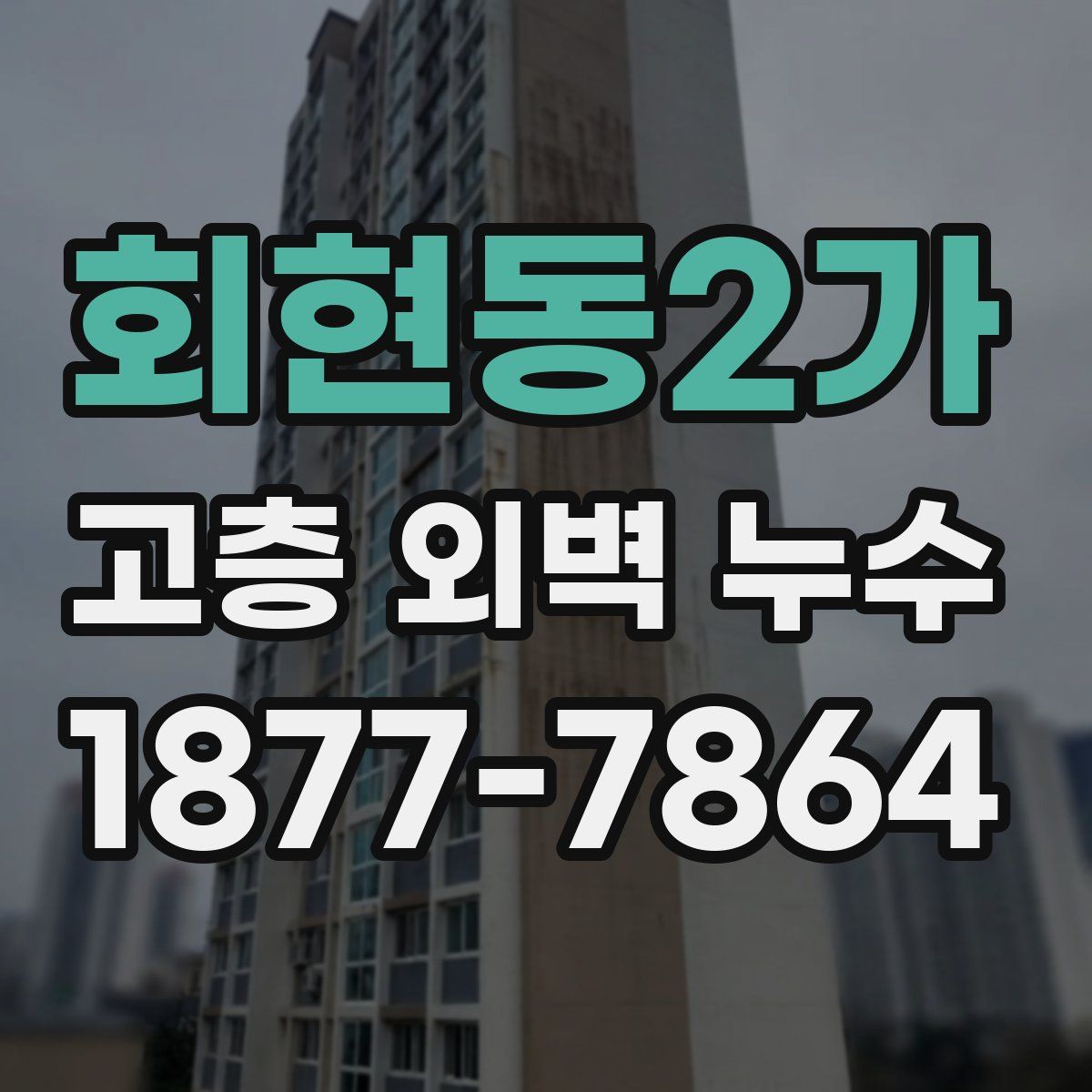 회현동2가 고층 외벽 누수