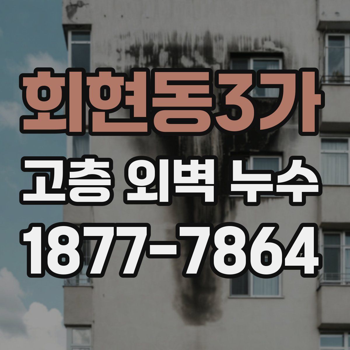회현동3가 고층 외벽 누수