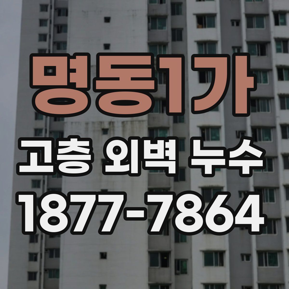 명동1가 고층 외벽 누수