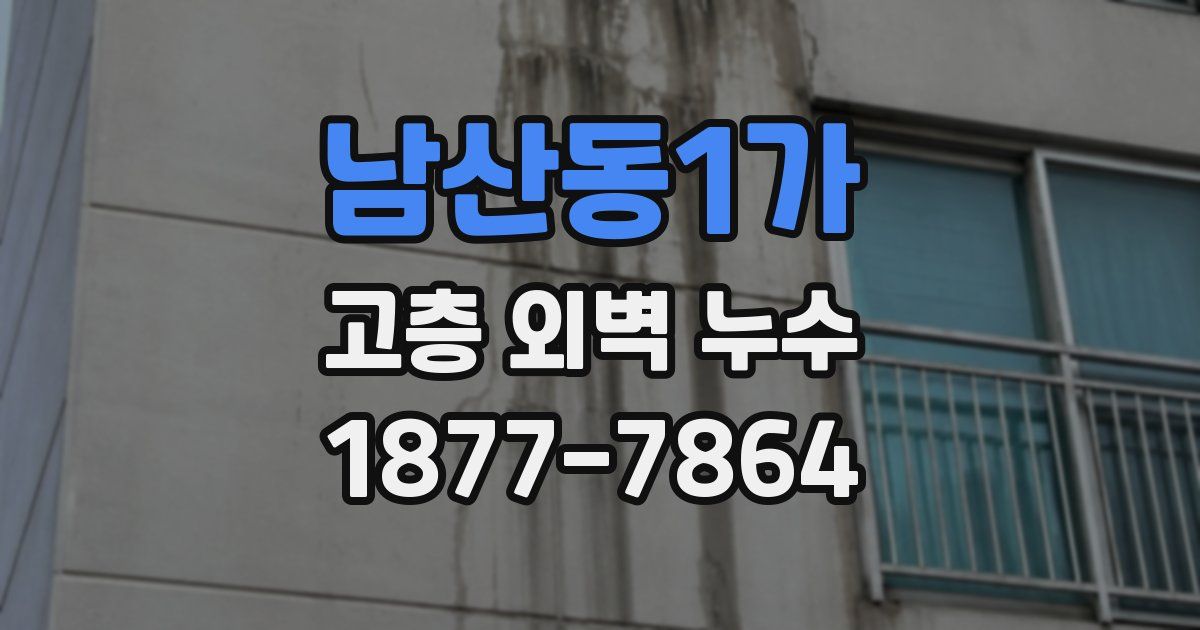 남산동1가 고층 외벽 누수