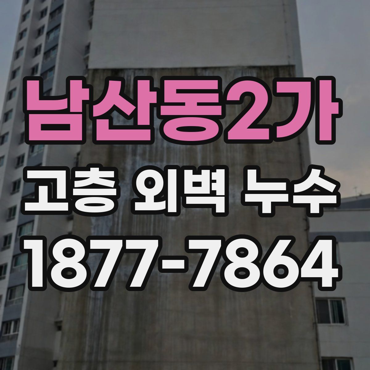 남산동2가 고층 외벽 누수