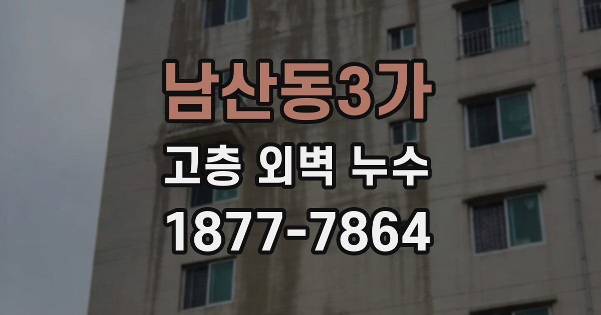 남산동3가 고층 외벽 누수