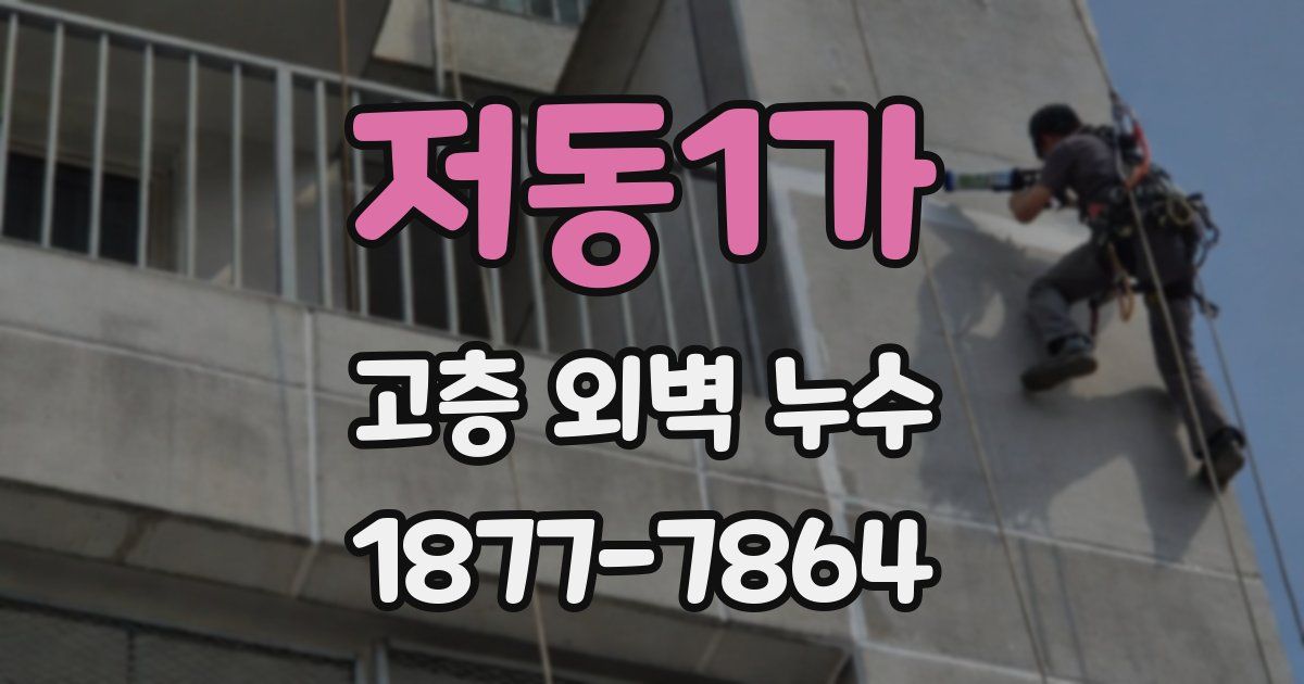 저동1가 고층 외벽 누수