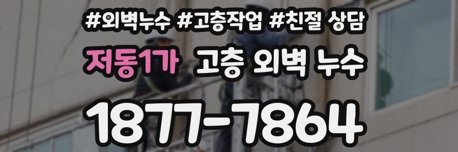 저동1가 고층 외벽 누수