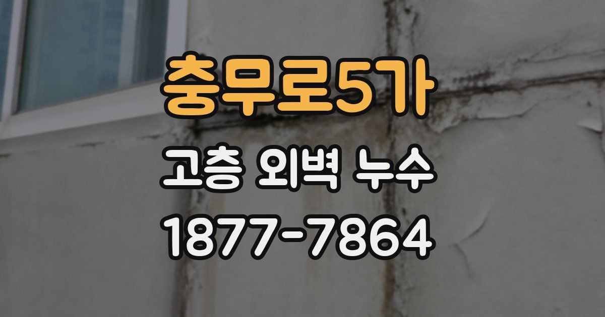 충무로5가 고층 외벽 누수