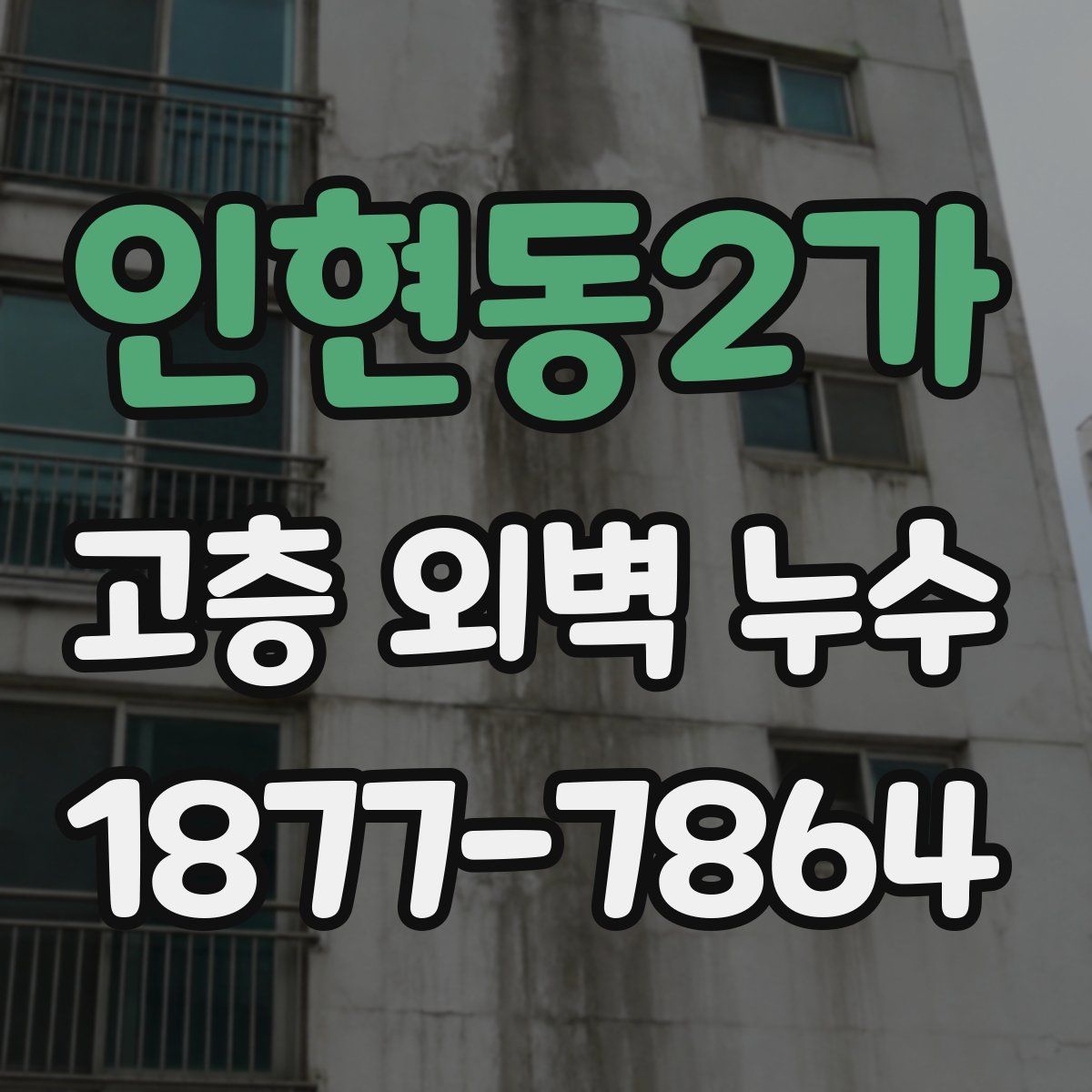 인현동2가 고층 외벽 누수