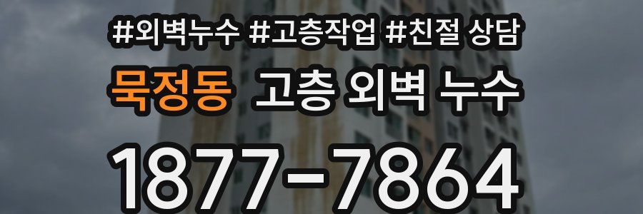 묵정동 고층 외벽 누수