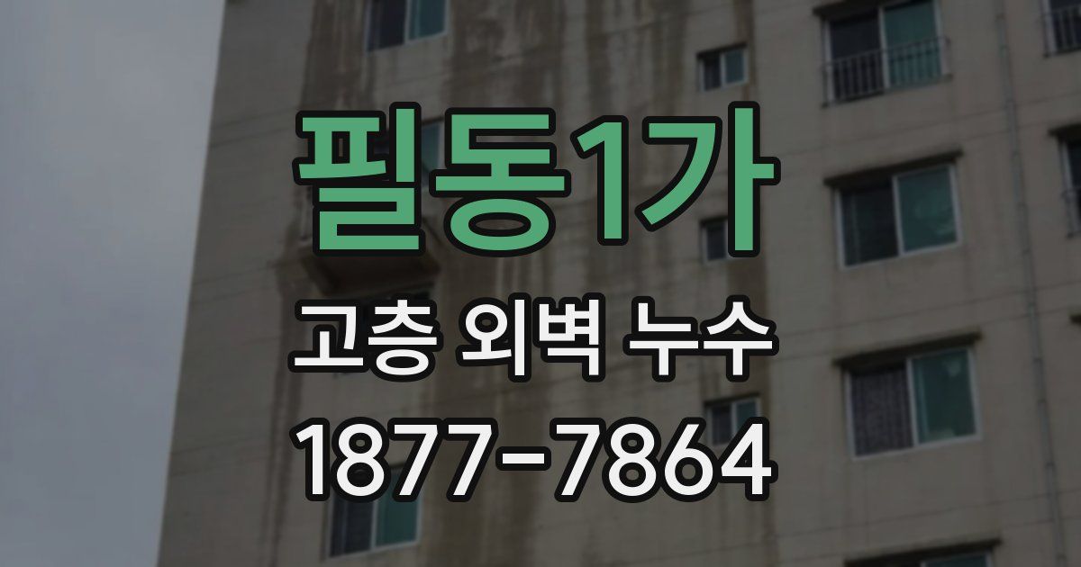 필동1가 고층 외벽 누수