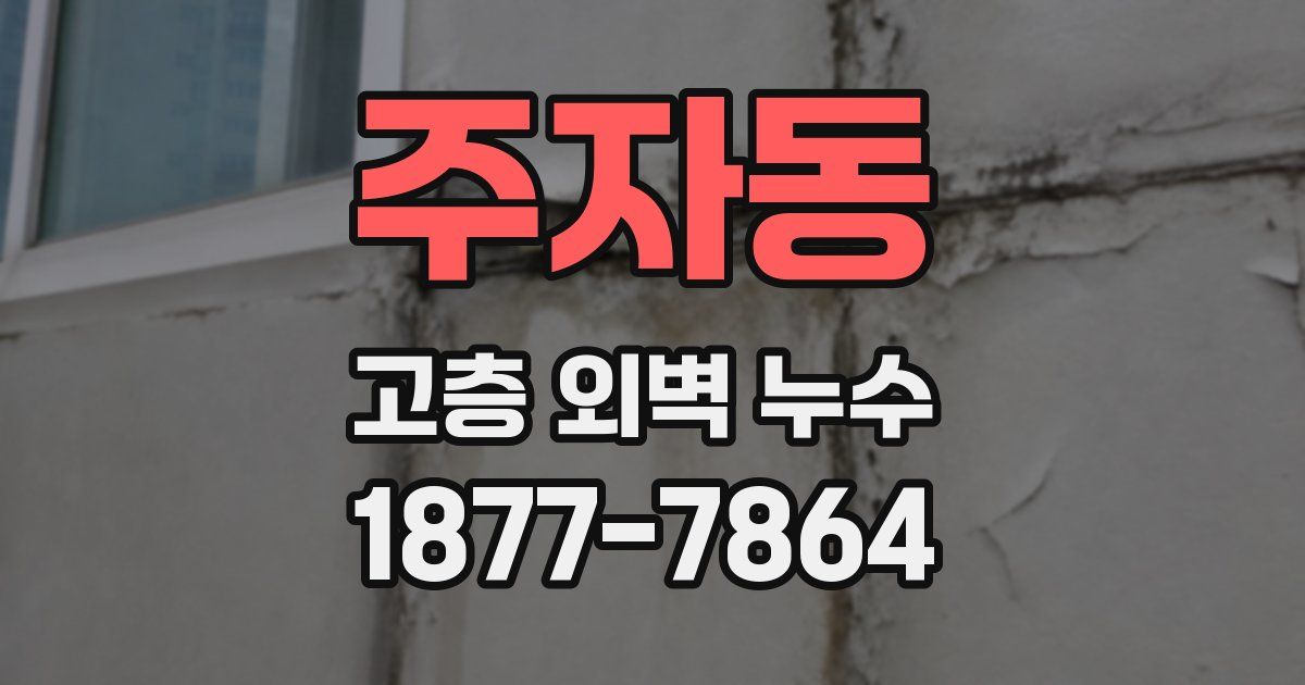 주자동 고층 외벽 누수