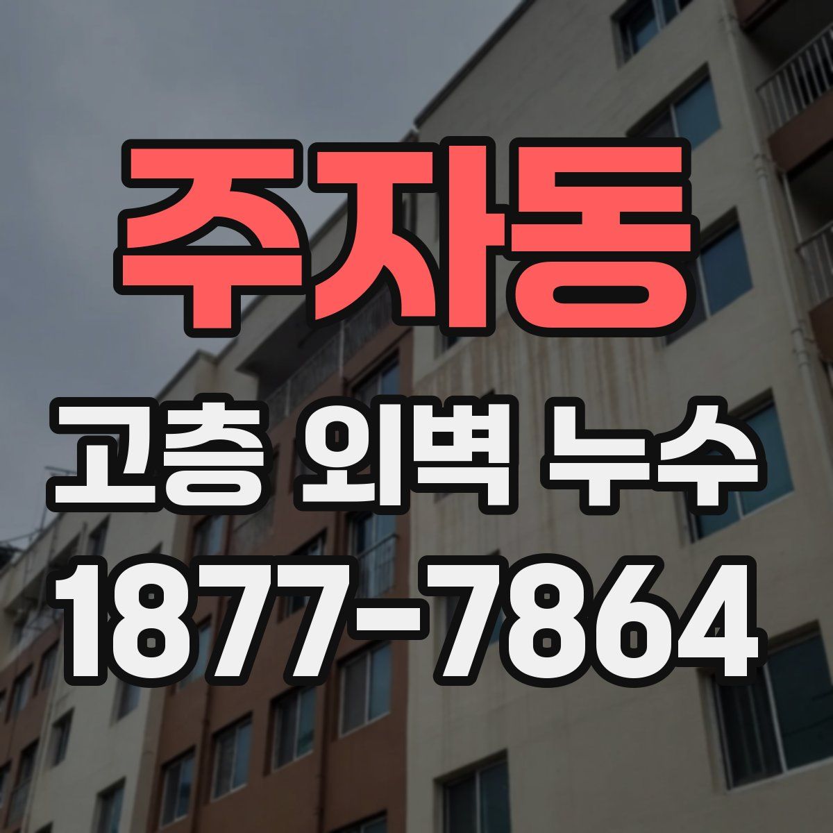 주자동 고층 외벽 누수