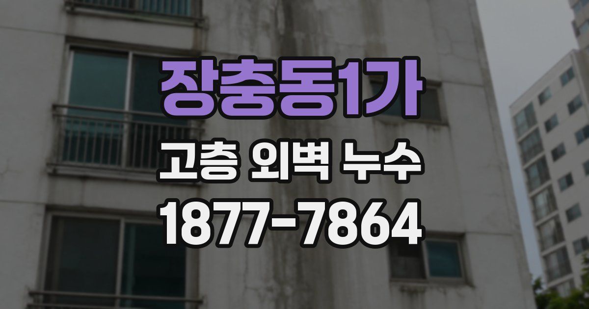 장충동1가 고층 외벽 누수