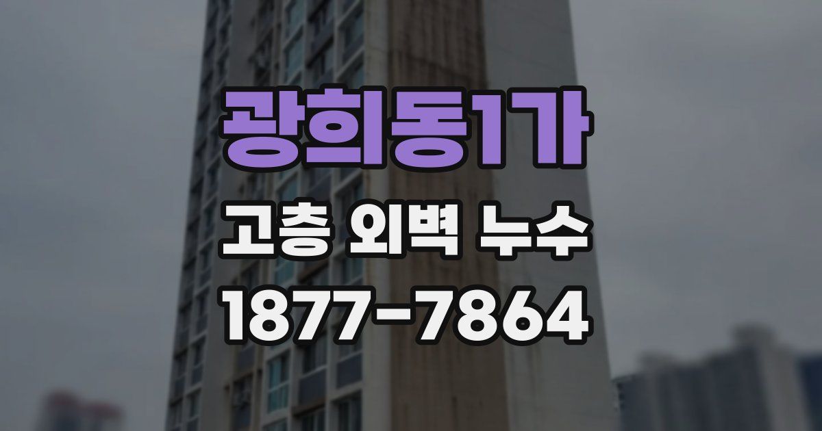 광희동1가 고층 외벽 누수