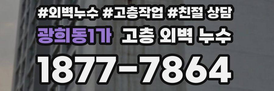 광희동1가 고층 외벽 누수