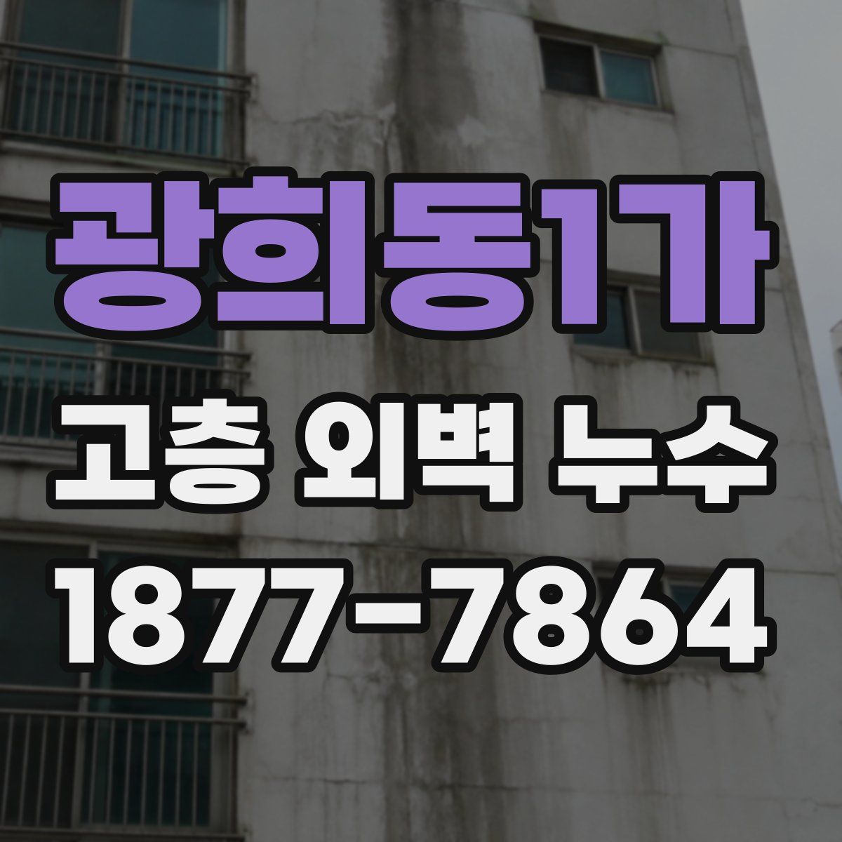 광희동1가 고층 외벽 누수