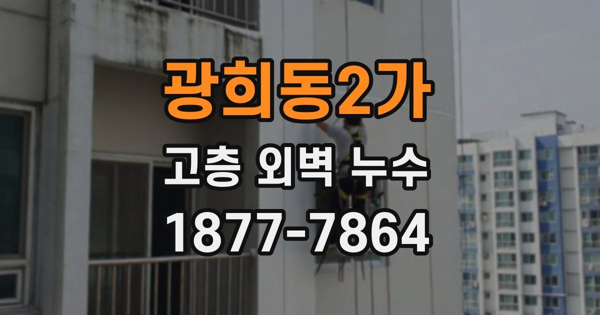 광희동2가 고층 외벽 누수