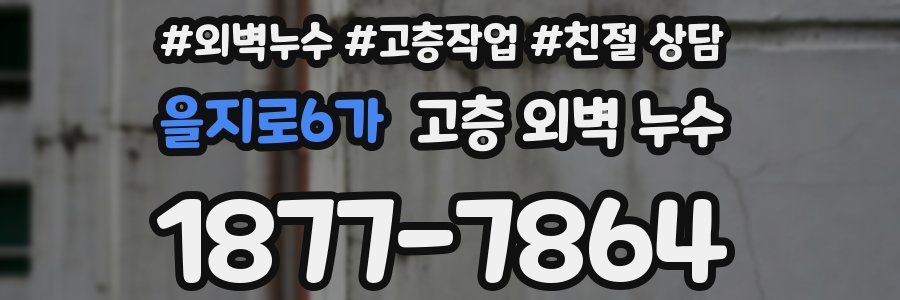 을지로6가 고층 외벽 누수