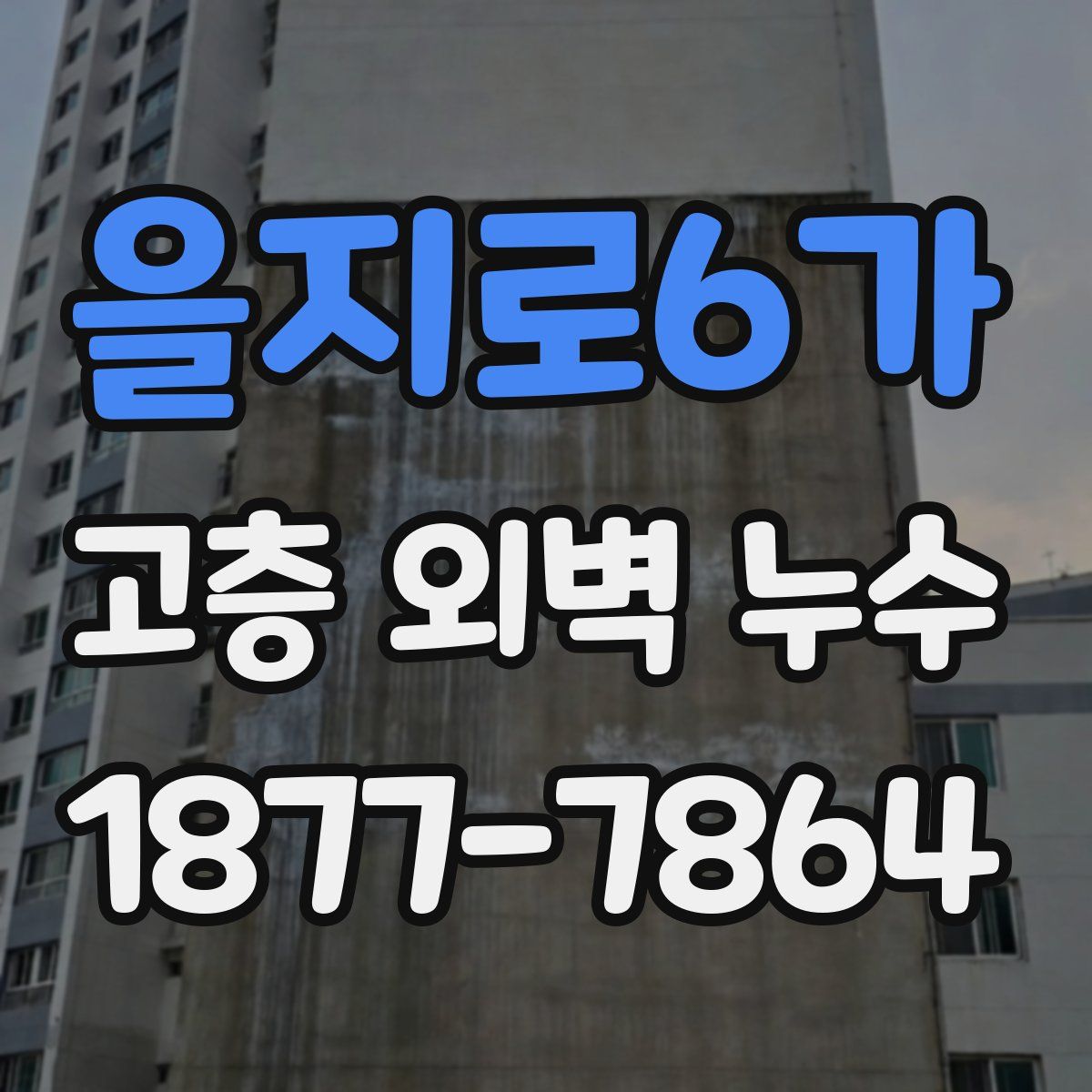 을지로6가 고층 외벽 누수