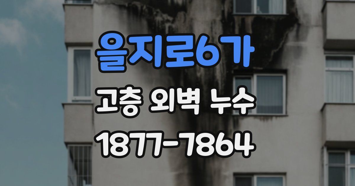 을지로6가 고층 외벽 누수