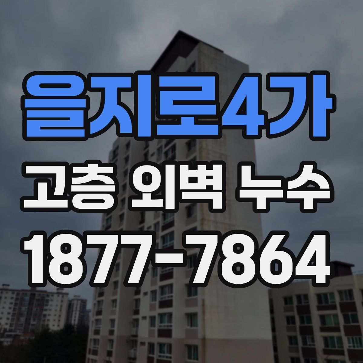 을지로4가 고층 외벽 누수