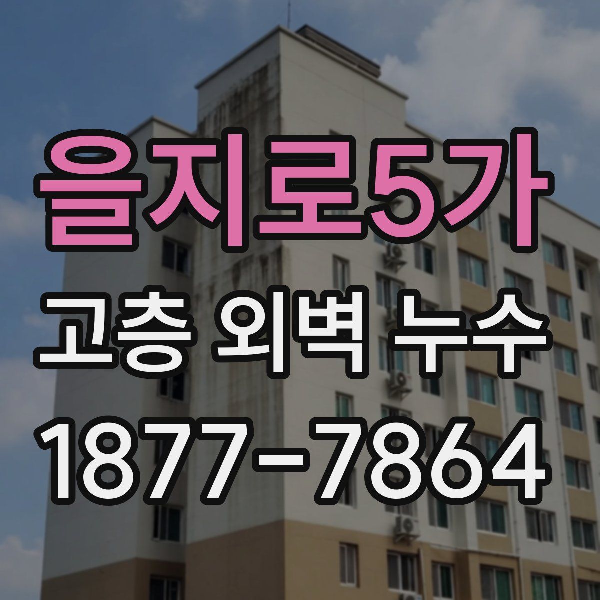 을지로5가 고층 외벽 누수