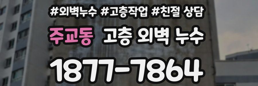 주교동 고층 외벽 누수