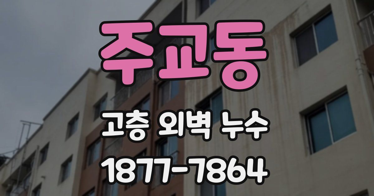 주교동 고층 외벽 누수