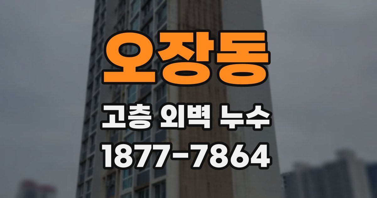 오장동 고층 외벽 누수