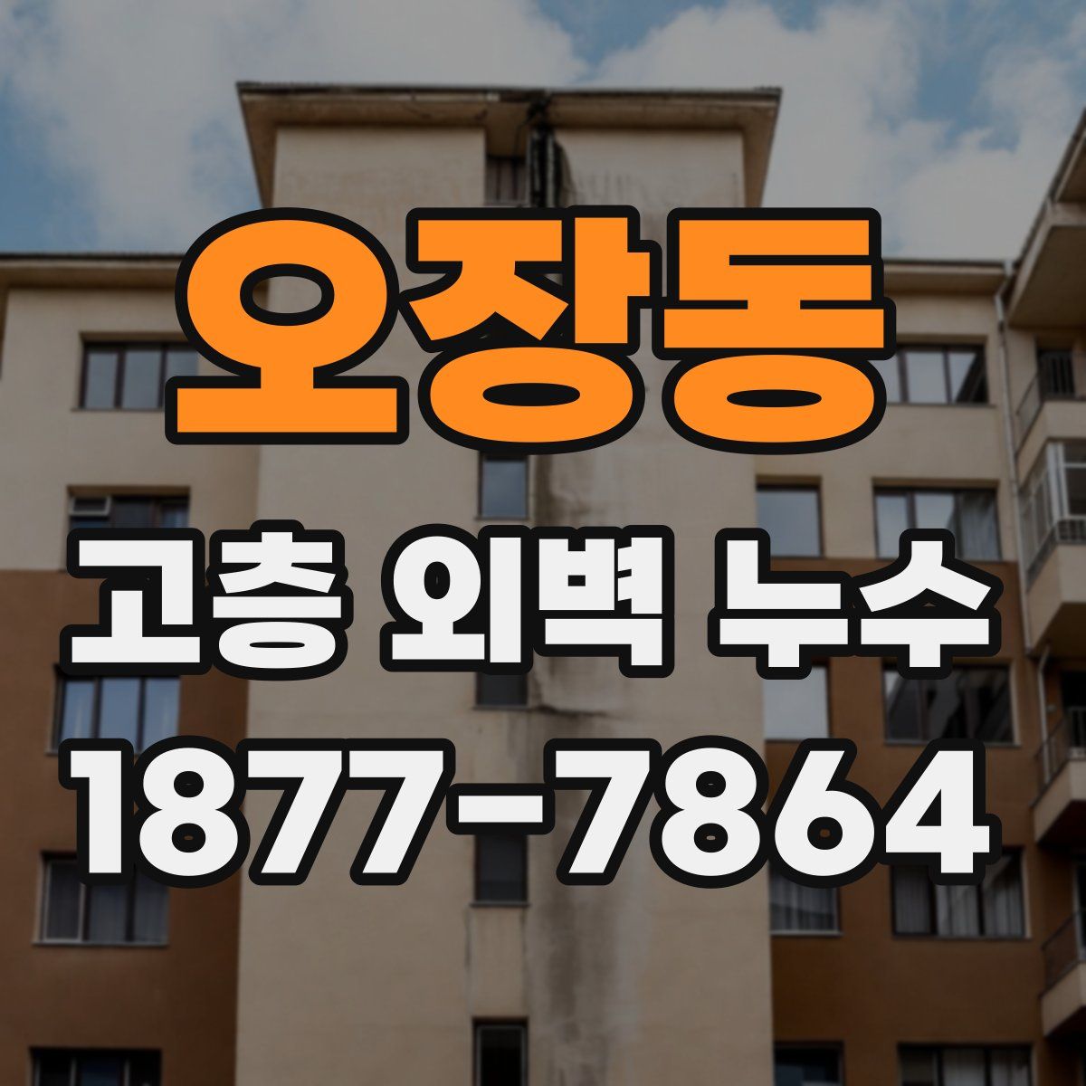 오장동 고층 외벽 누수