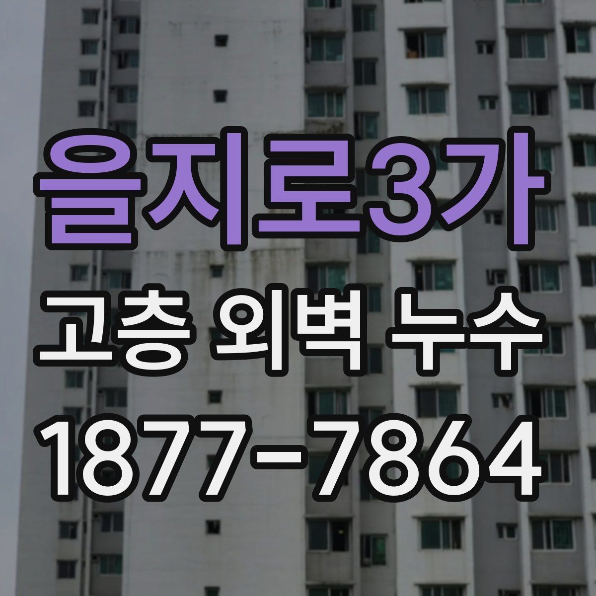 을지로3가 고층 외벽 누수 해결을 위한 현장 진단 과정