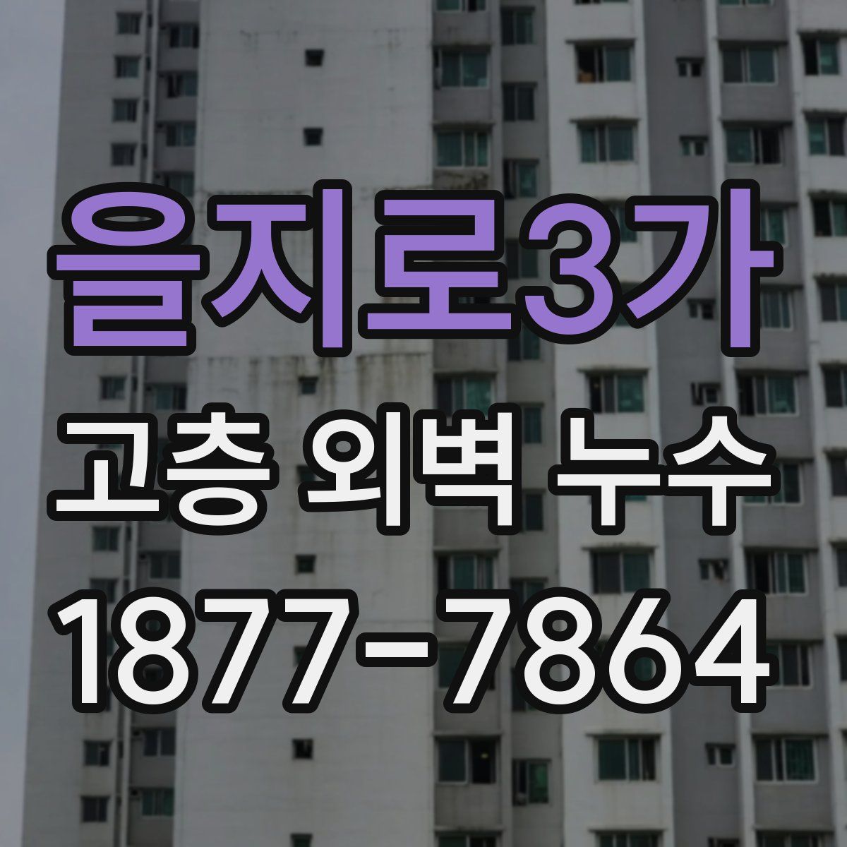 을지로3가 고층 외벽 누수