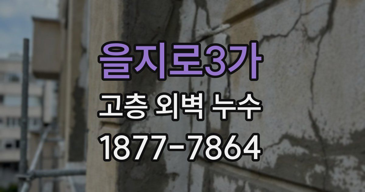 을지로3가 고층 외벽 누수